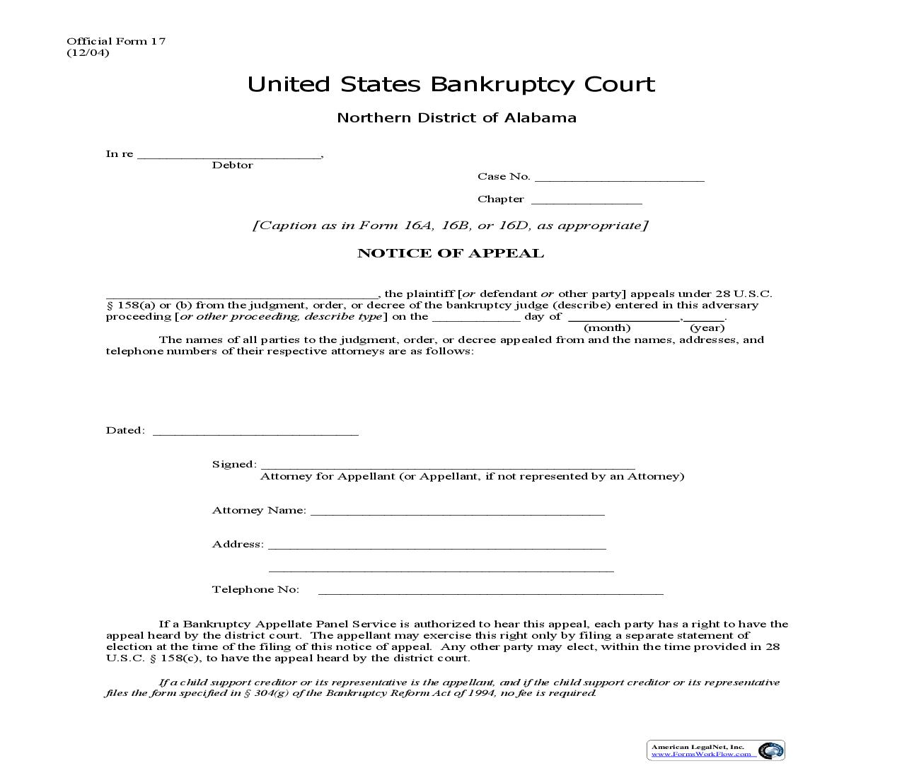 Notice Of Appeal |  | Alabama