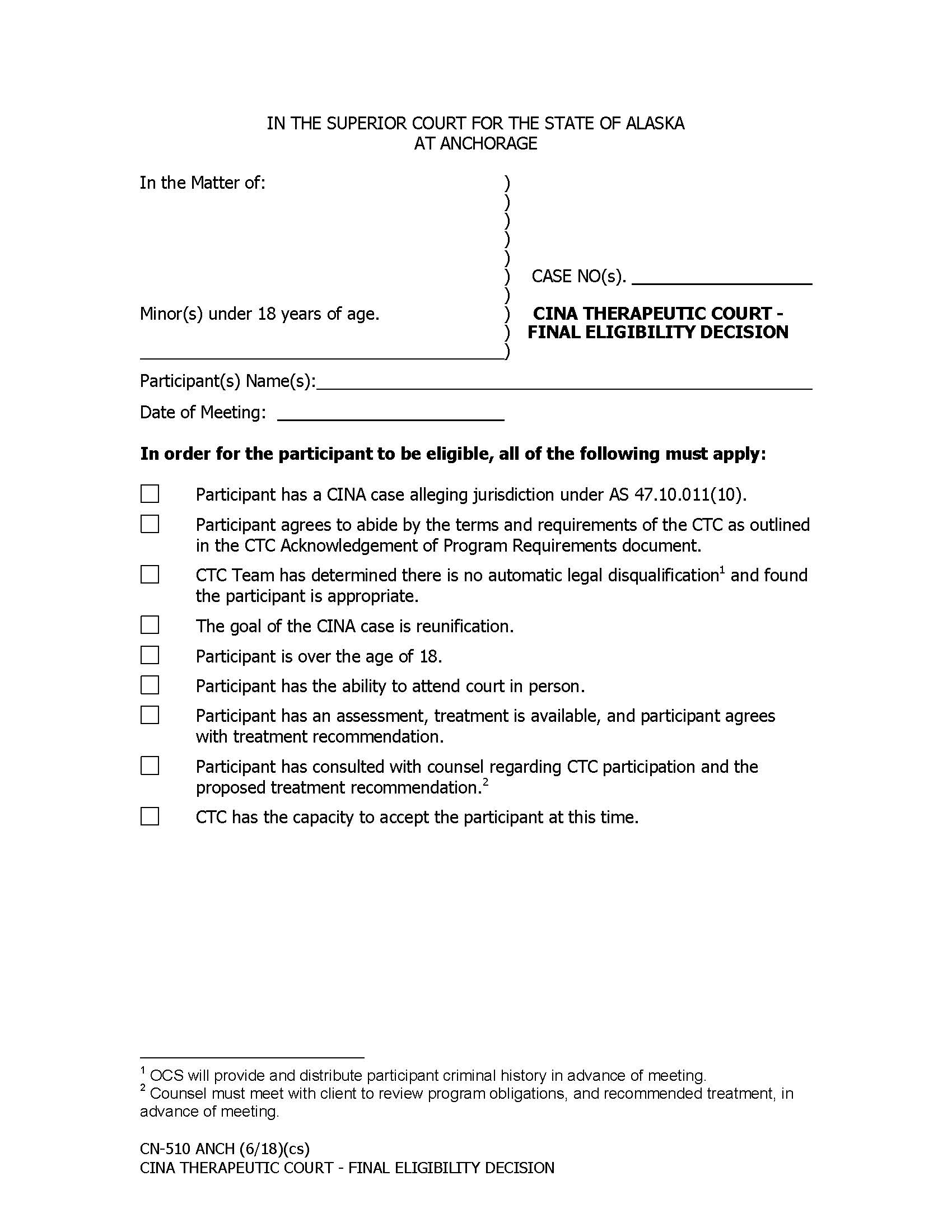 Final Eligibility Decision {CN-510 ANCH} | Pdf Fpdf Docx | Alaska