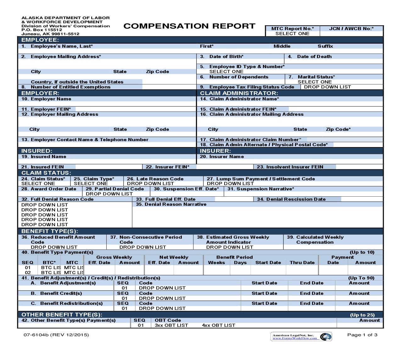 Compensation Report {07-6104b} | Pdf Fpdf Doc Docx | Alaska