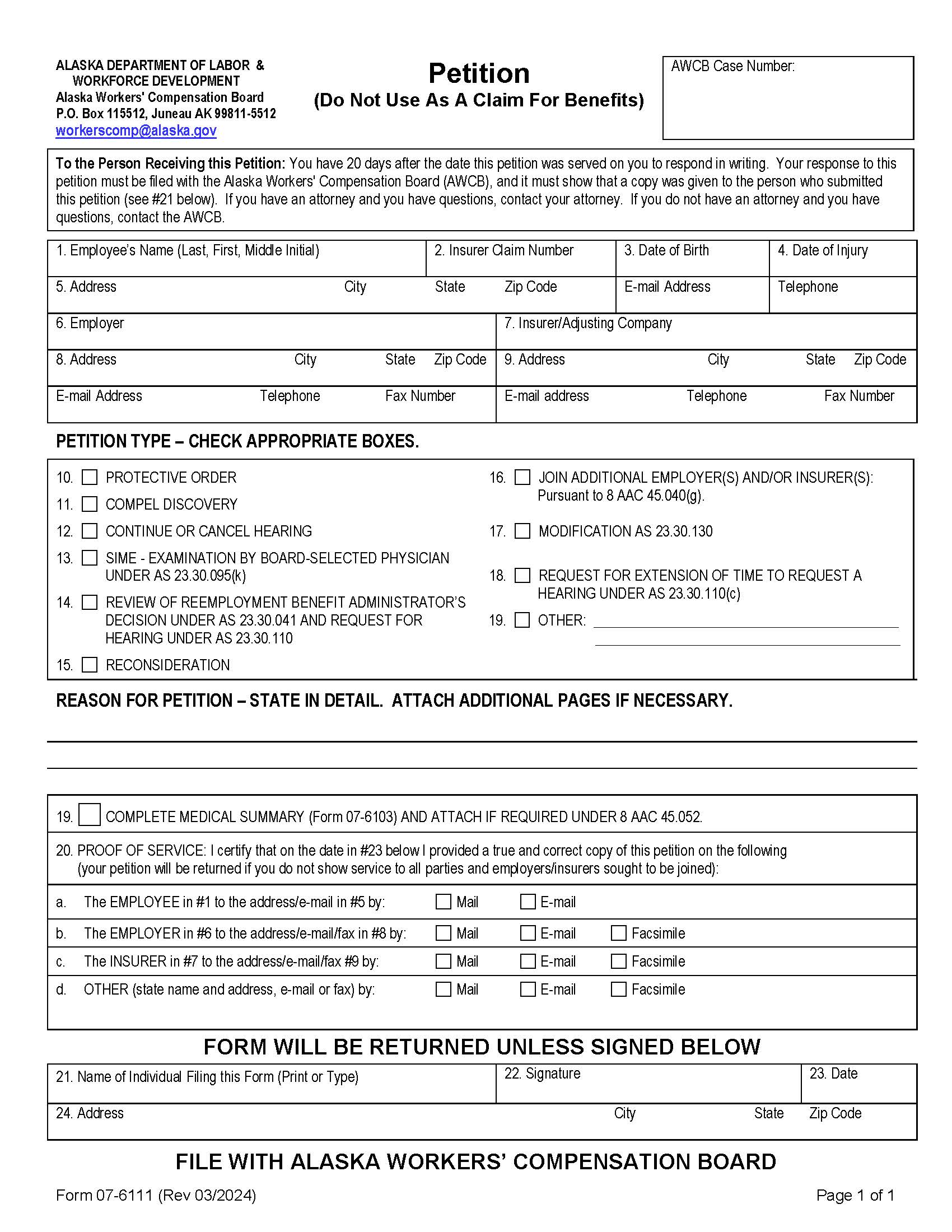 Petition {07-6111} | Pdf Fpdf Doc Docx | Alaska