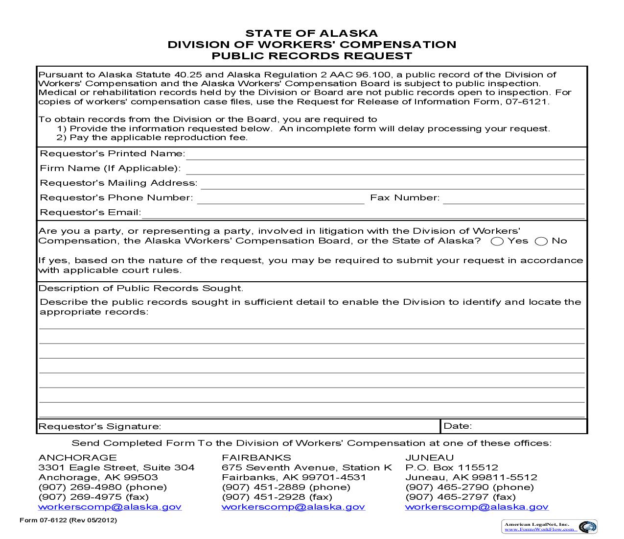 Public Records Request {07-6122} | Pdf Fpdf Doc Docx | Alaska