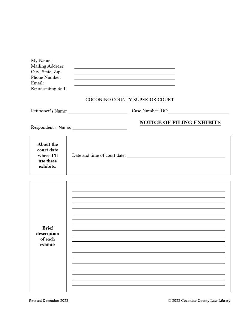 Notice Of Filing Exhibits | Pdf Fpdf Docx | Arizona