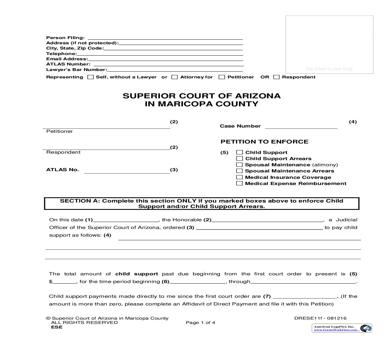 Petition To Enforce {DRESE11f} | Pdf Fpdf Doc Docx | Arizona