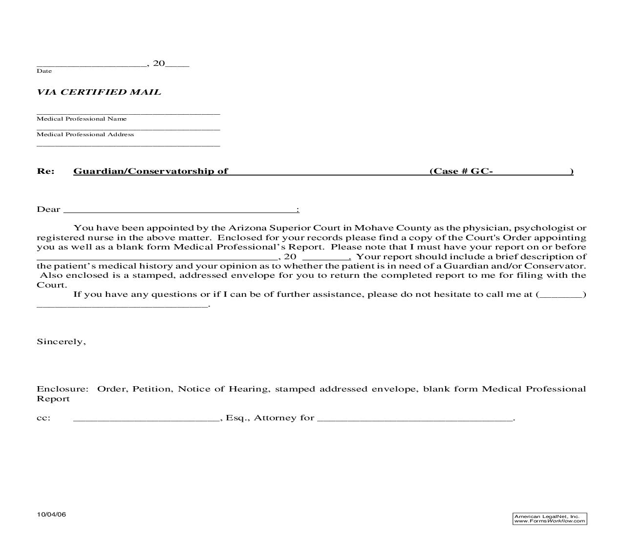 Medical Professional Appointment Letter | Pdf Fpdf Doc Docx | Arizona