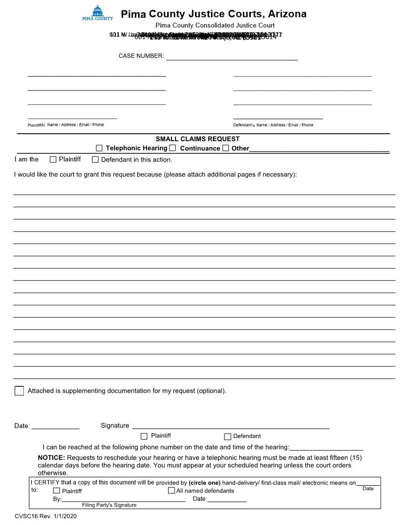 Request {CVSC16} | Pdf Fpdf Docx | Arizona