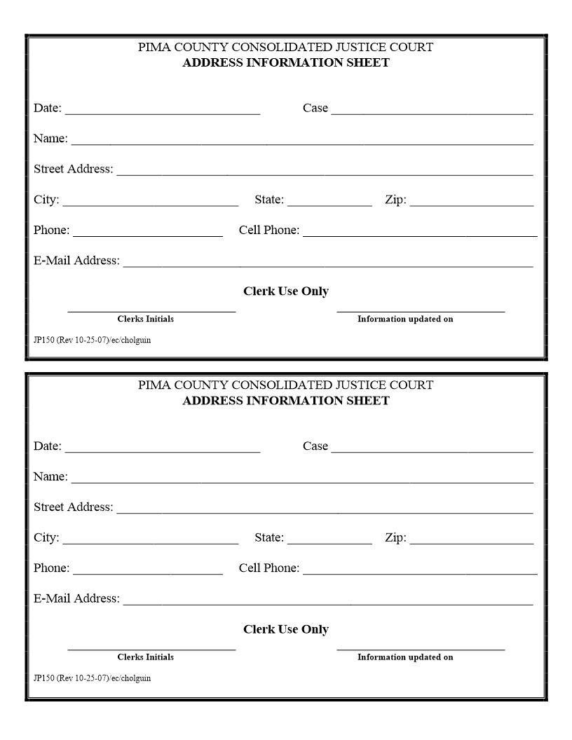 Change Of Address Form | Pdf Fpdf Docx | Arizona