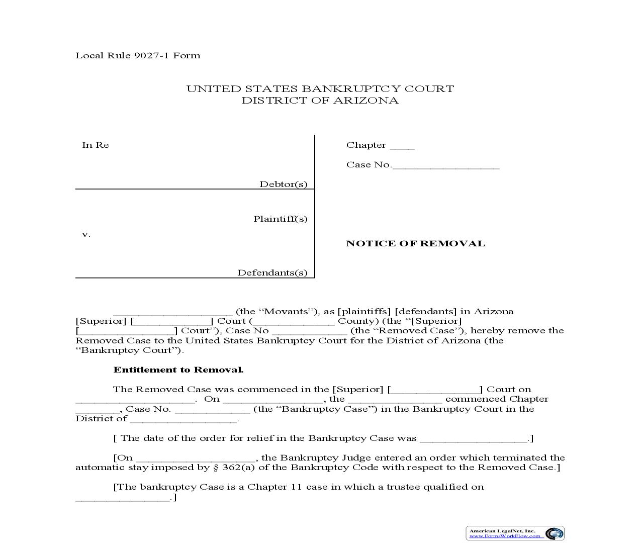 Notice Of Removal | Pdf Fpdf Doc Docx | Arizona