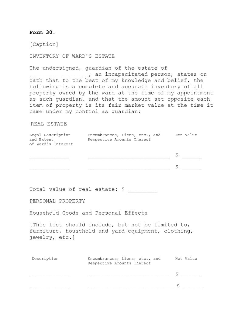 Inventory Of Wards Estate {30} | Pdf Fpdf Doc Docx | Arkansas