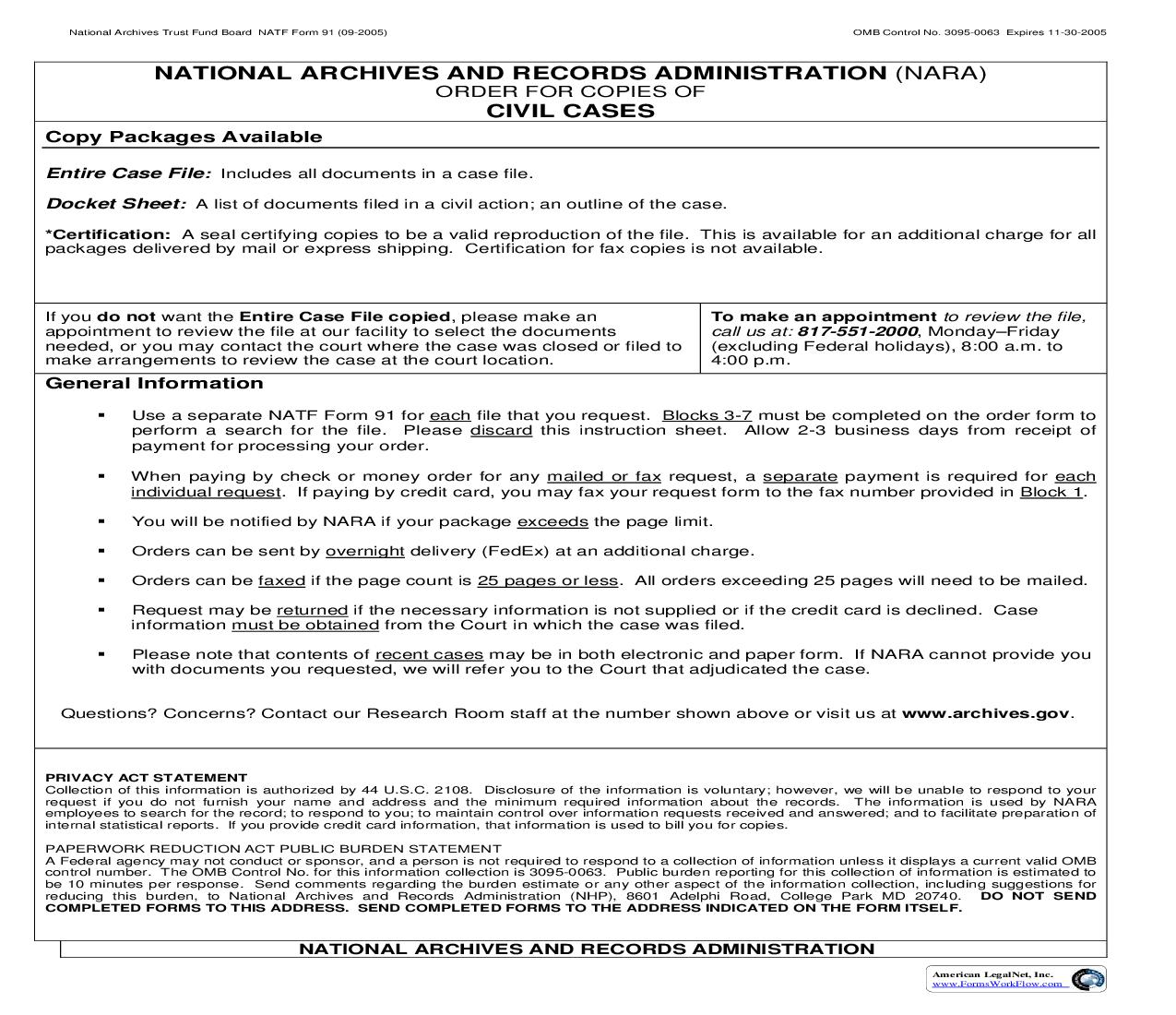 Order For Copies Of Civil Cases {NATF-91} | Pdf Fpdf Doc Docx | Arkansas