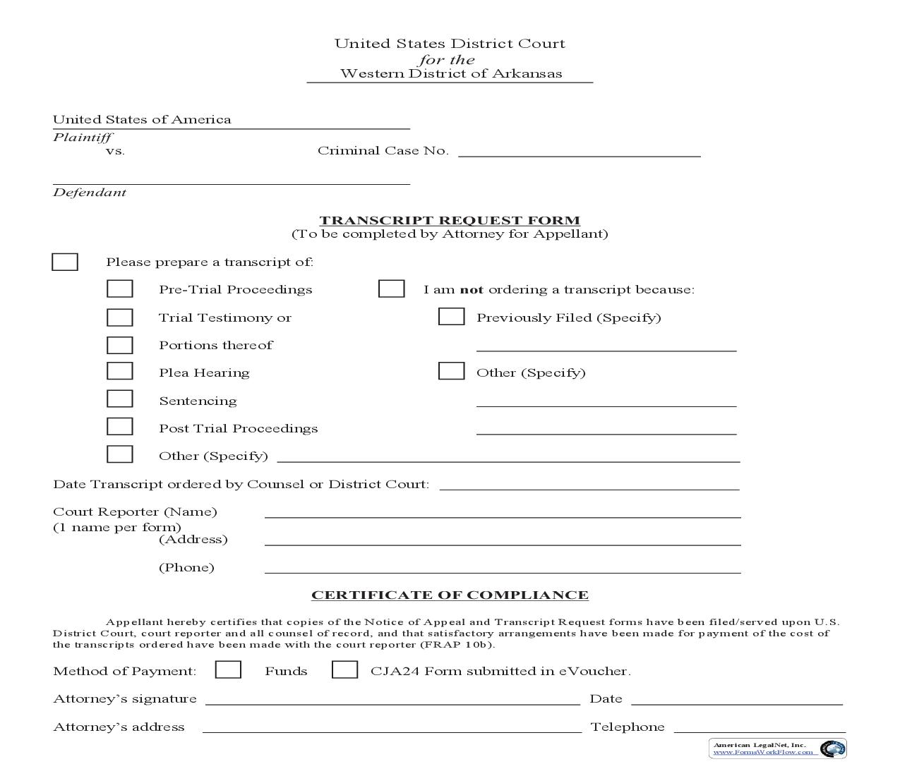 Transcript Request Form | Pdf Fpdf Doc Docx | Arkansas