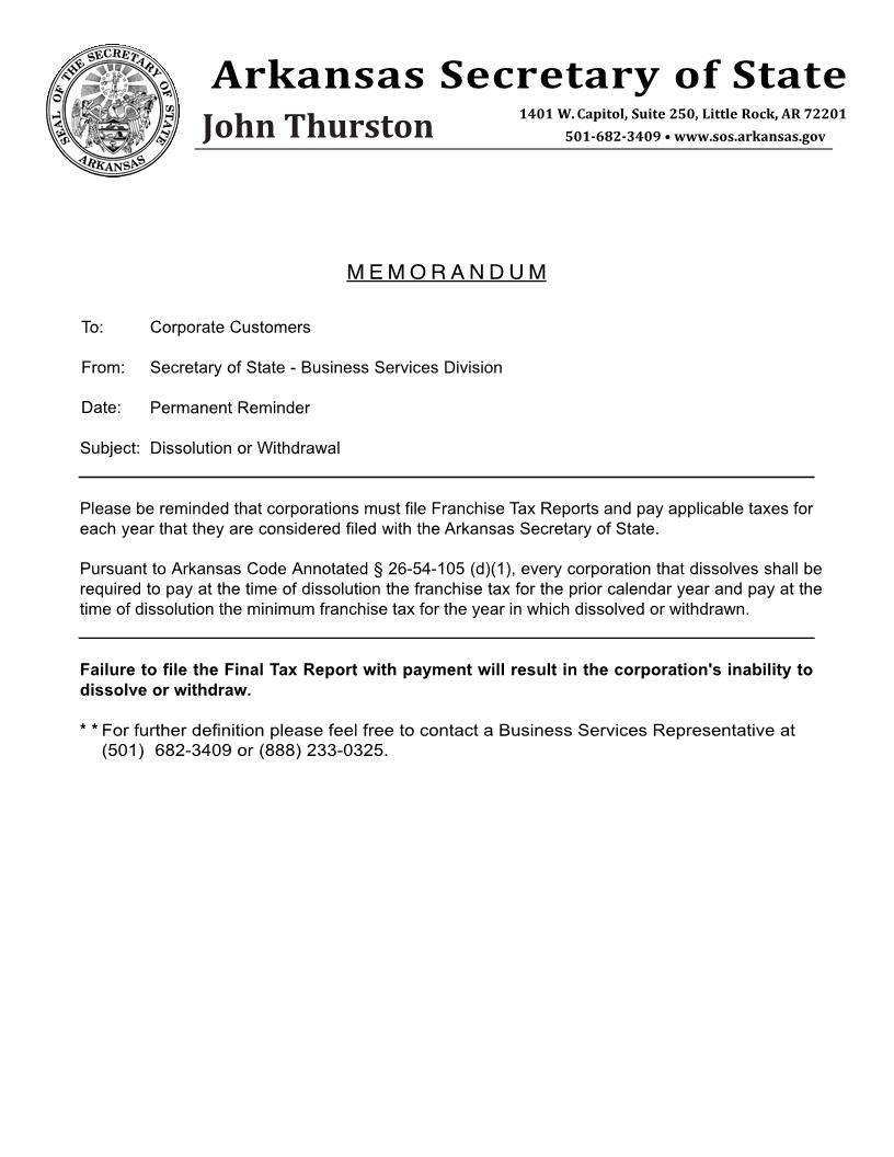 Final Franchise Tax Report | Pdf Fpdf Docx | Arkansas