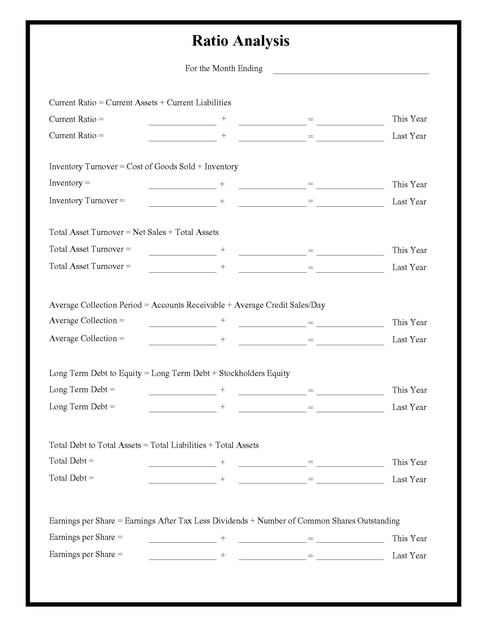 Ratio Analysis | Pdf Fpdf Docx | Business Forms