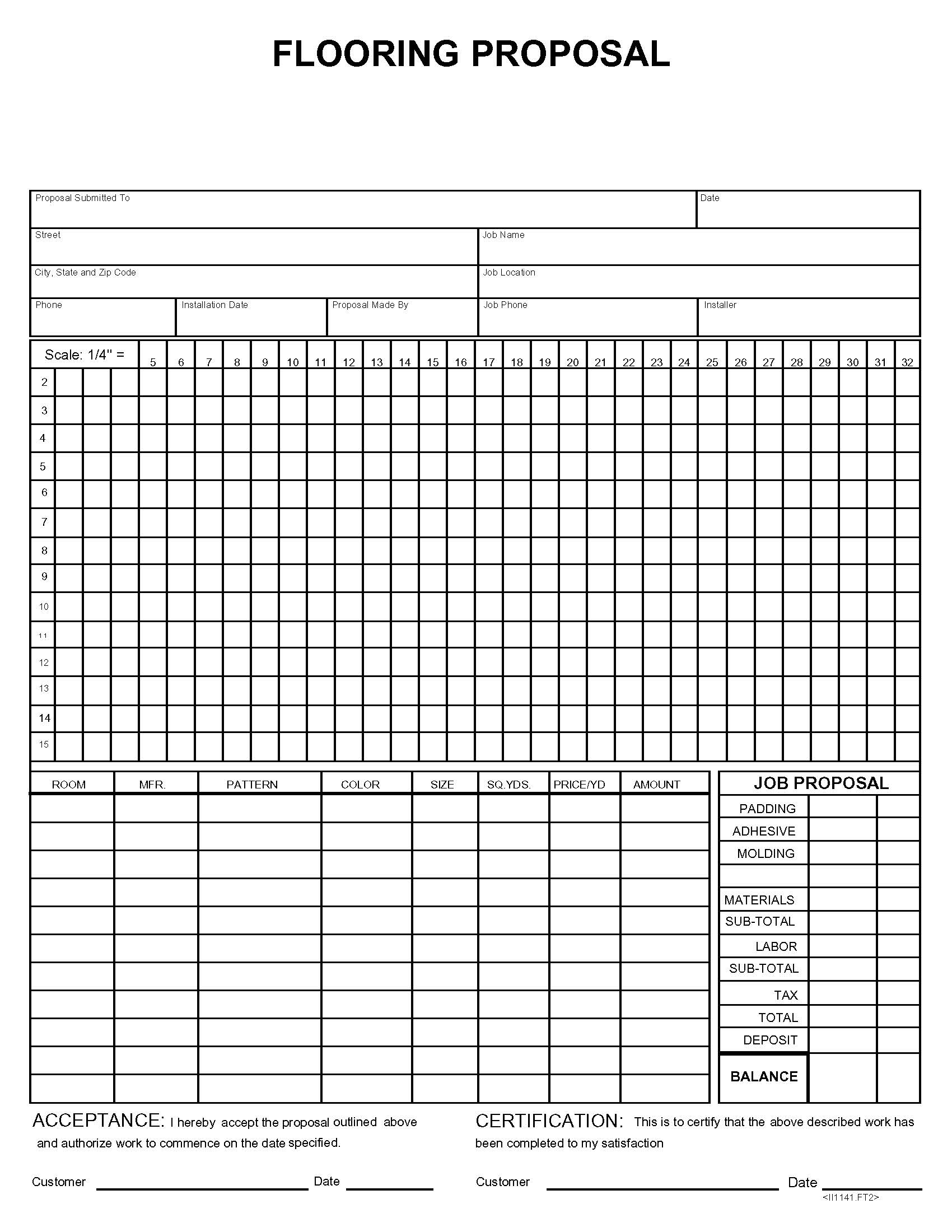 Flooring Proposal | Pdf Fpdf Doc Docx | Business Forms