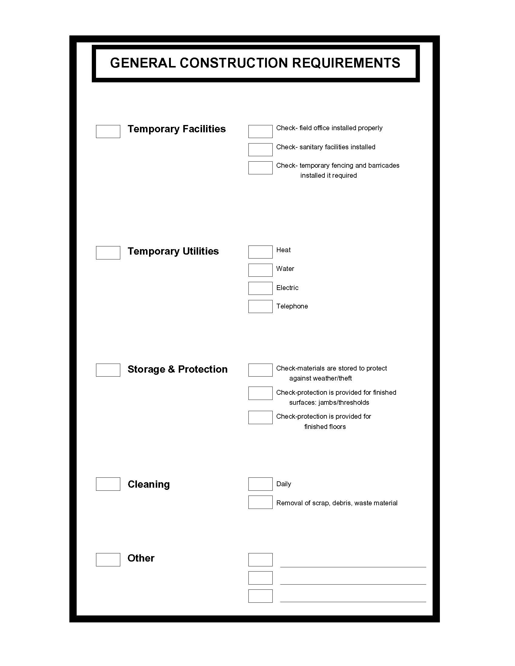 General Construction Requirements | Pdf Fpdf Doc Docx | Business Forms