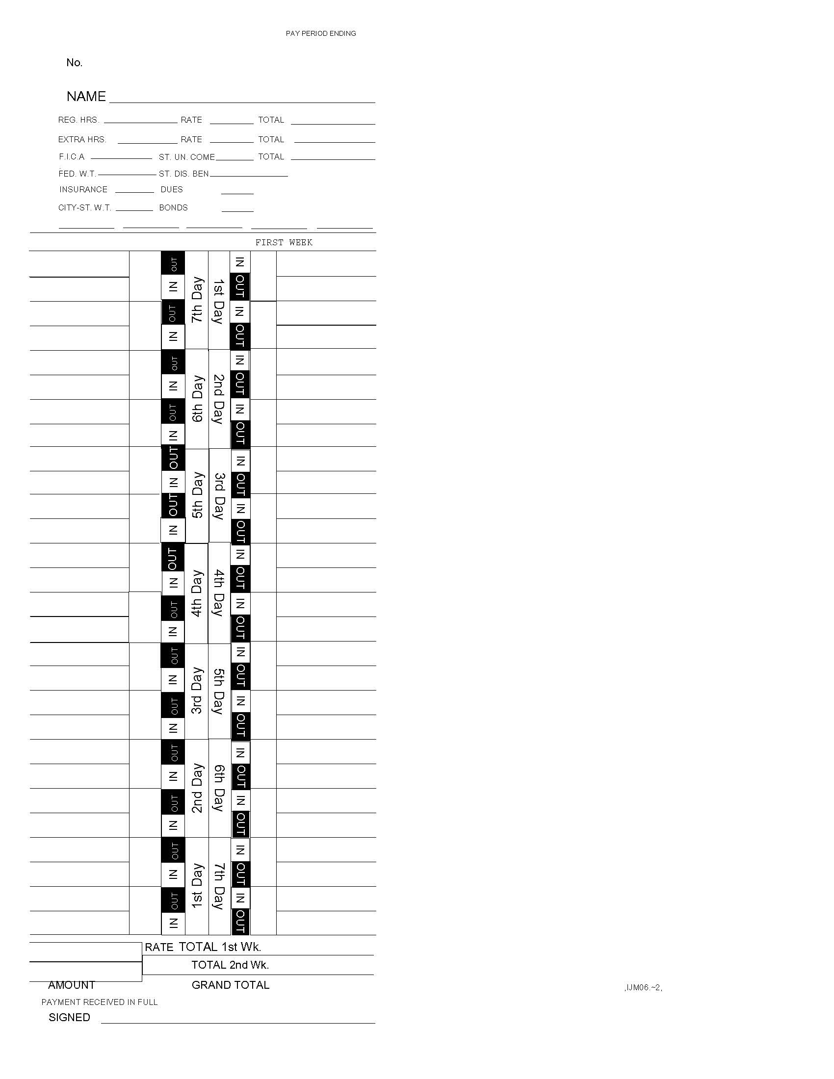 Timecard 1 | Pdf Fpdf Doc Docx | Business Forms