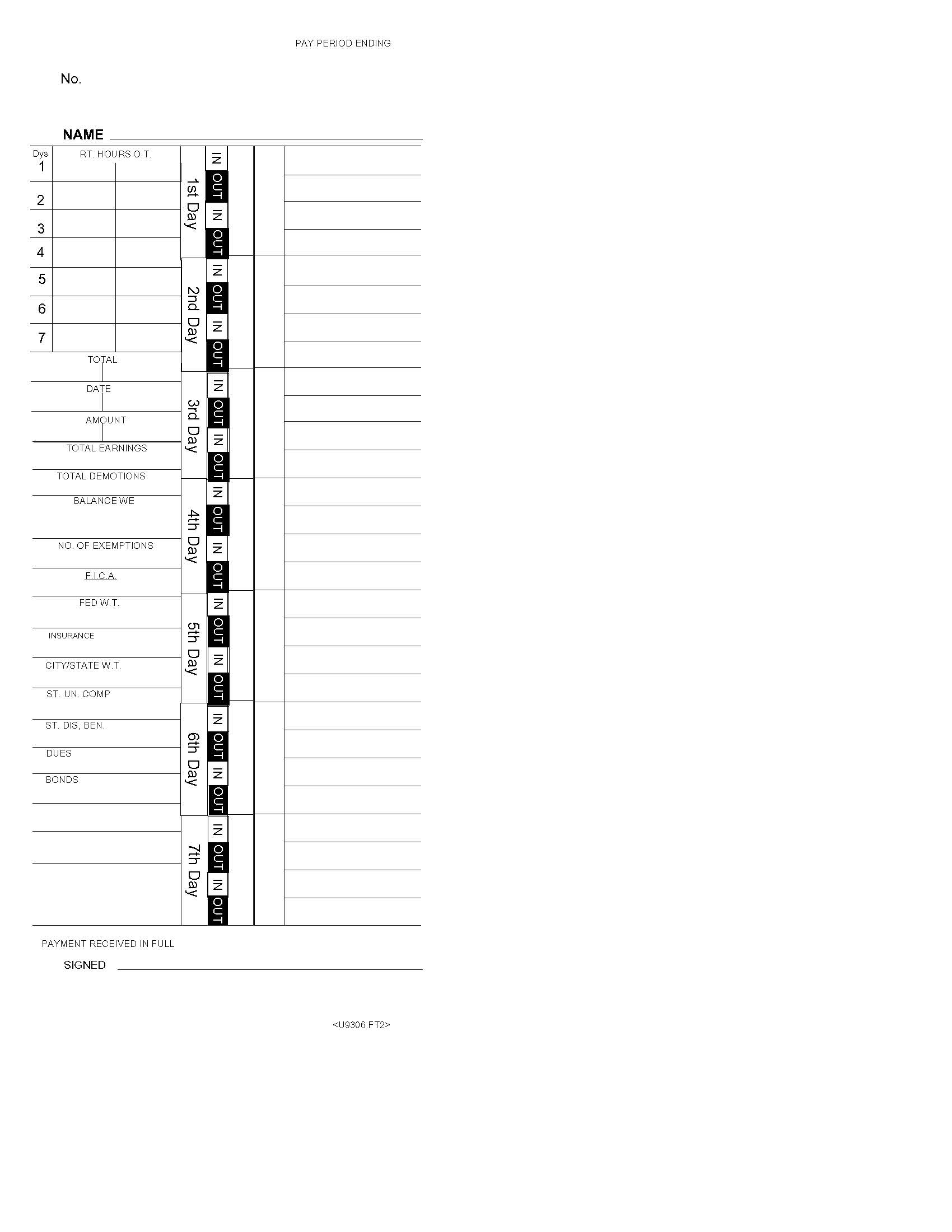 Timecard 3 | Pdf Fpdf Doc Docx | Business Forms