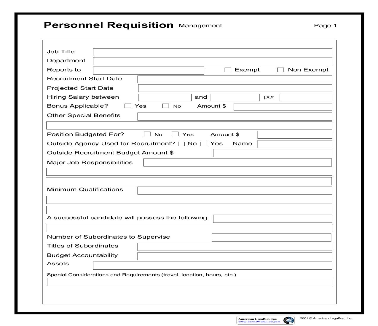 Personnel Requisition Management | Pdf Fpdf Doc Docx | Business Forms
