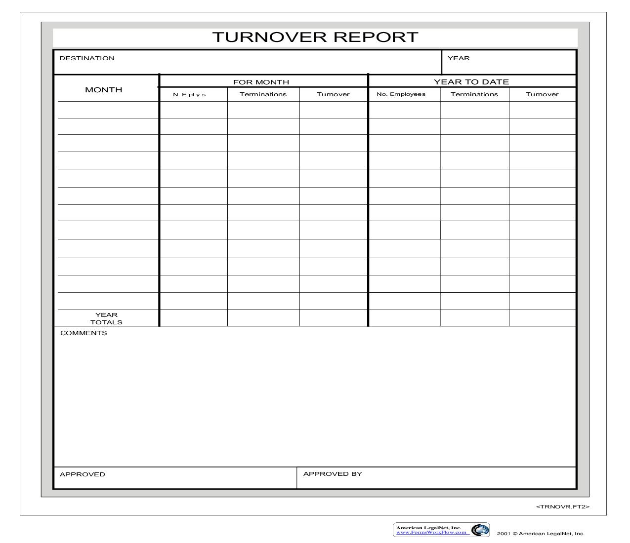 Turnover Report | Pdf Fpdf Doc Docx | Business Forms