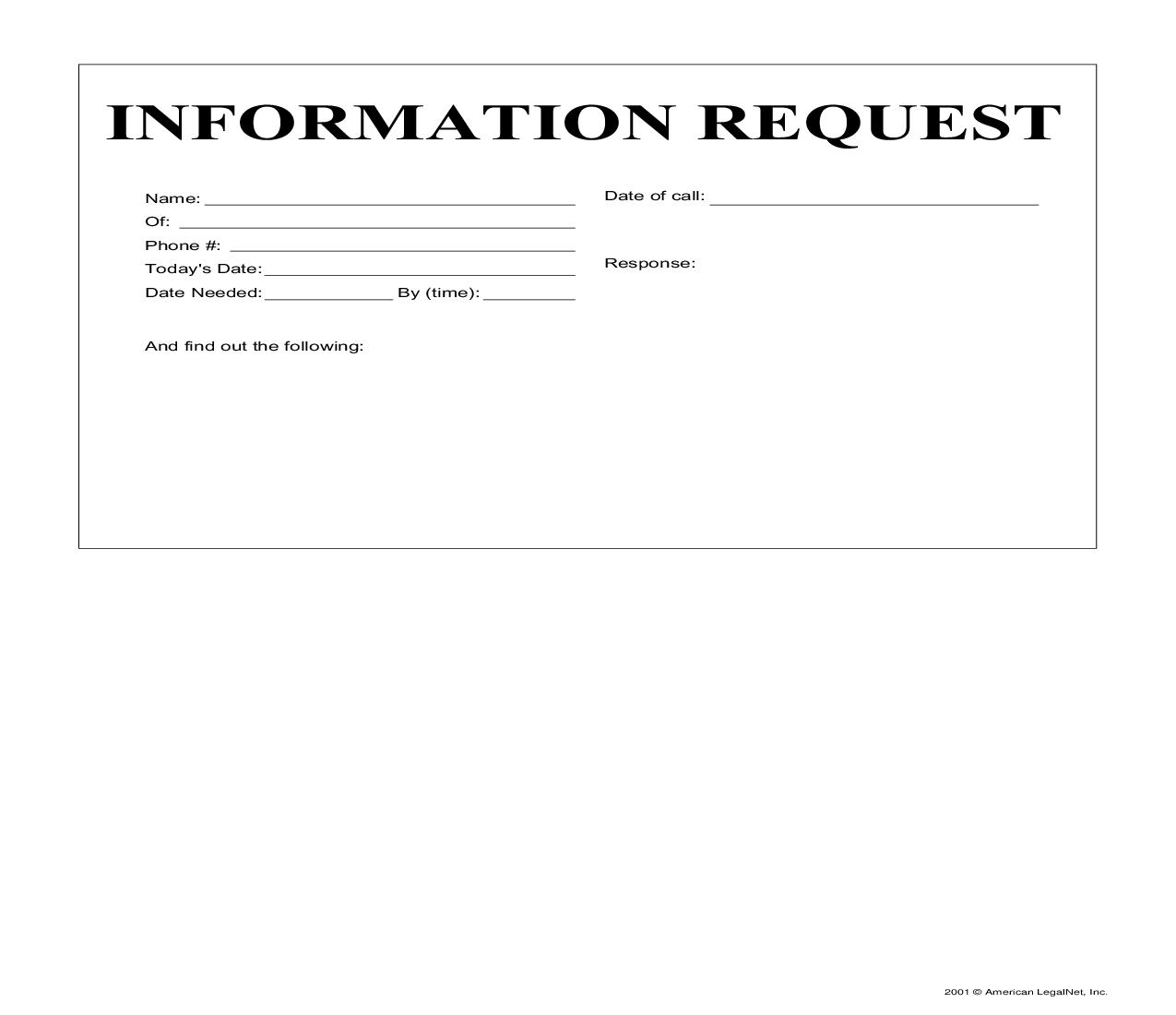 Information Request | Pdf Fpdf Docx | Business Forms