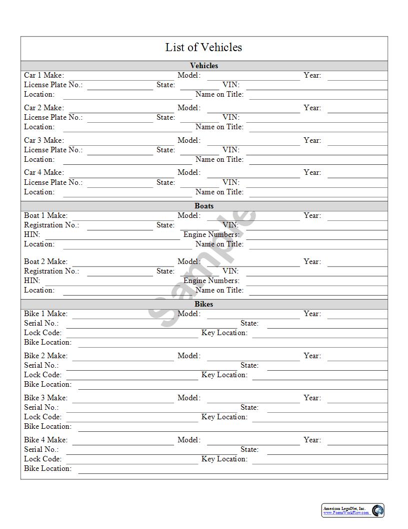 List Of Vehicles | Pdf Fpdf Doc Docx | Business Forms