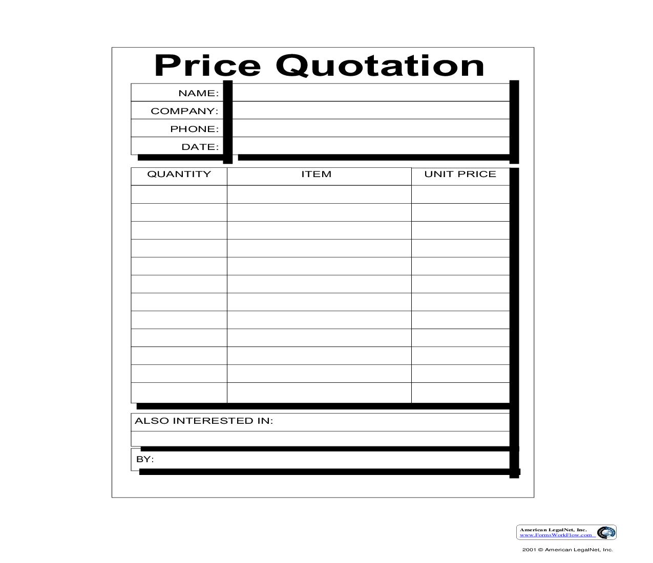 Price Quotation 1 | Pdf Fpdf Doc Docx | Business Forms