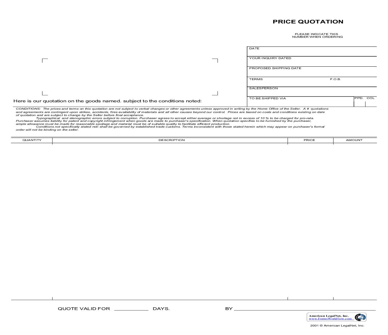 Price Quotation 2 | Pdf Fpdf Doc Docx | Business Forms