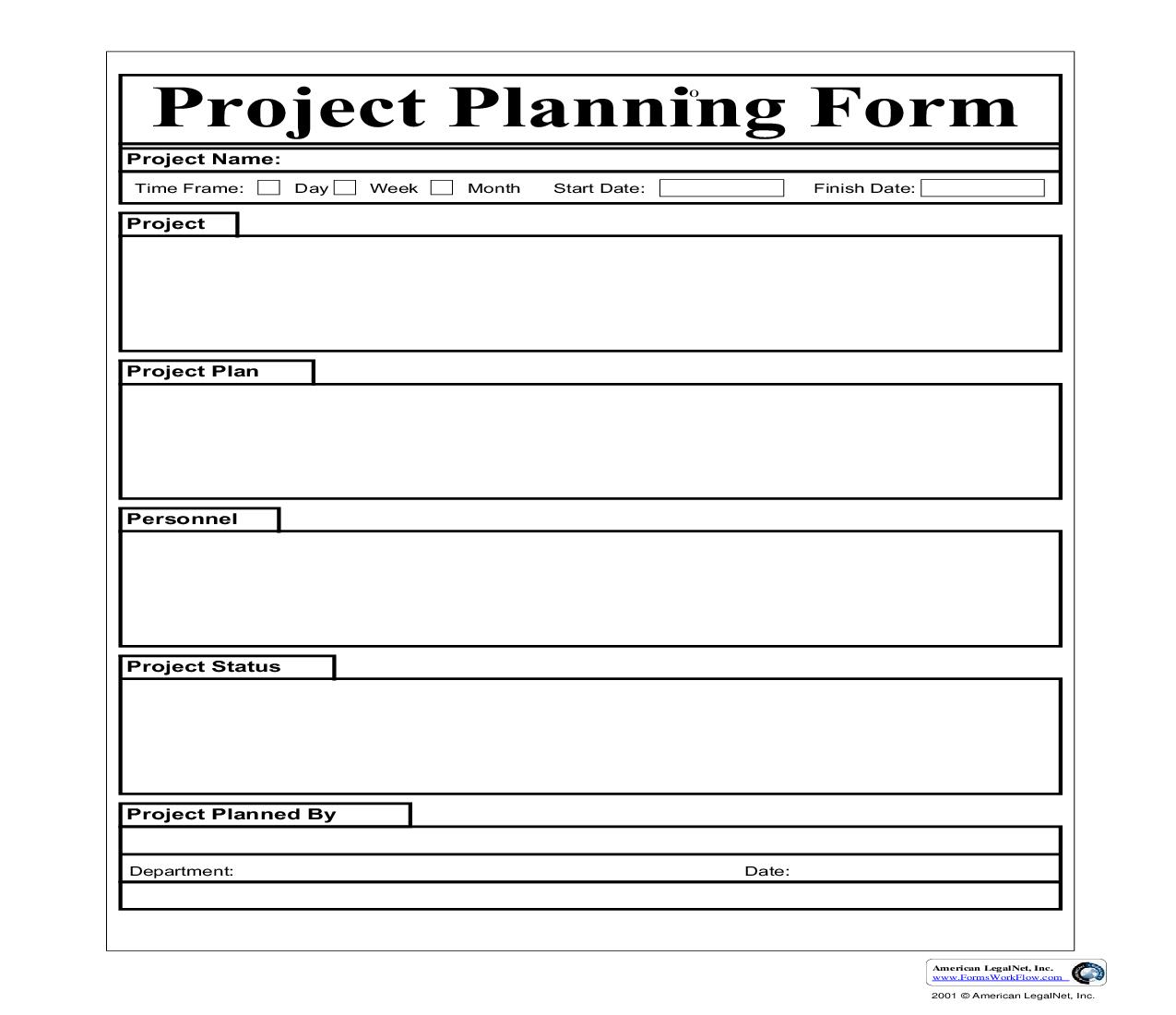Project Planning Form | Pdf Fpdf Doc Docx | Business Forms