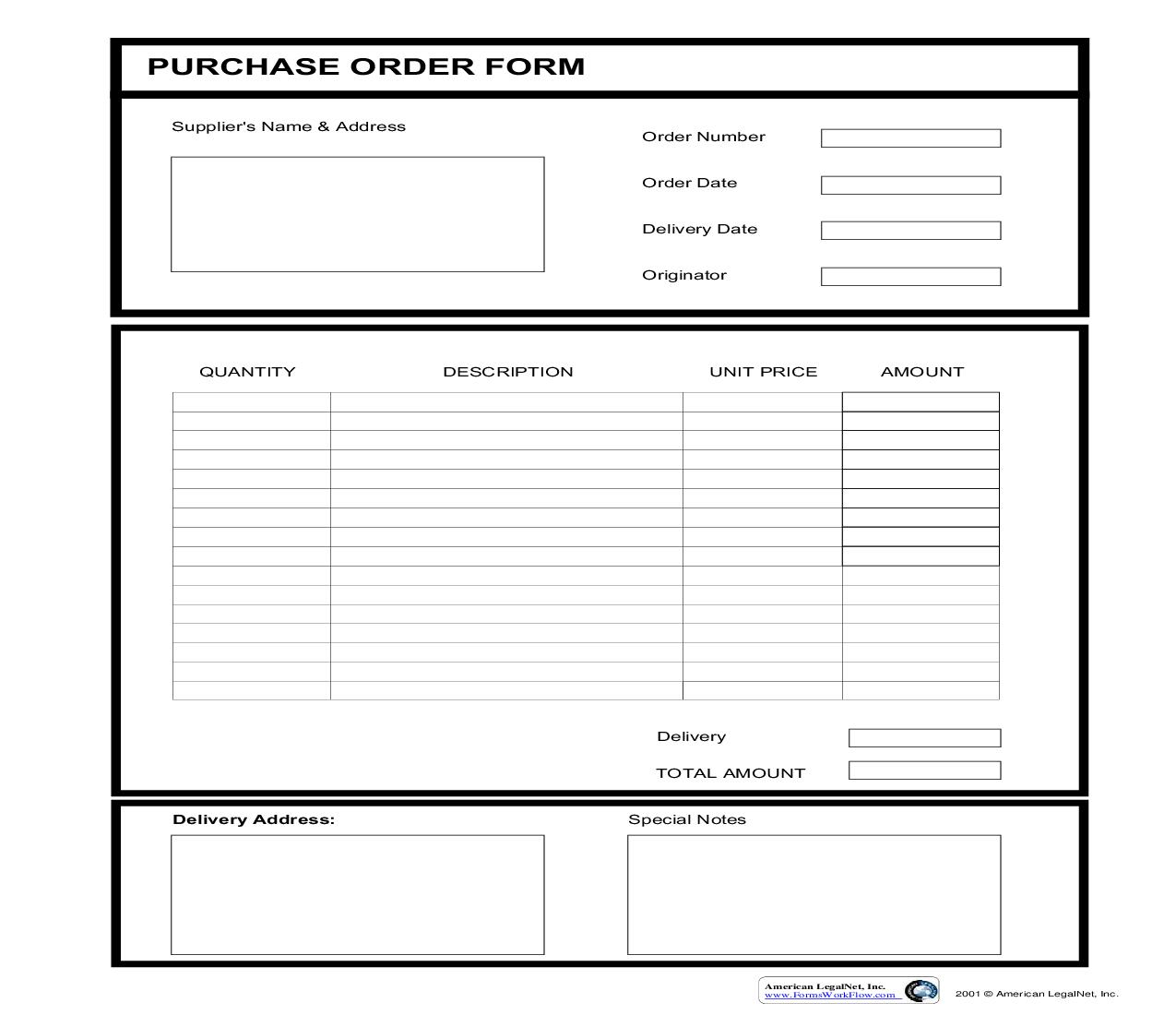 Purchase Order Form | Pdf Fpdf Doc Docx | Business Forms