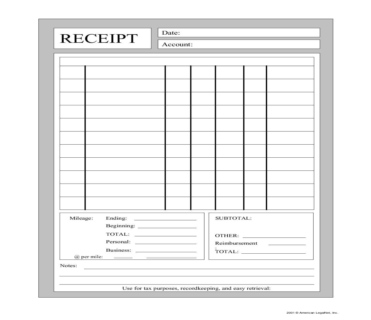 Receipt | Pdf Fpdf Docx | Business Forms