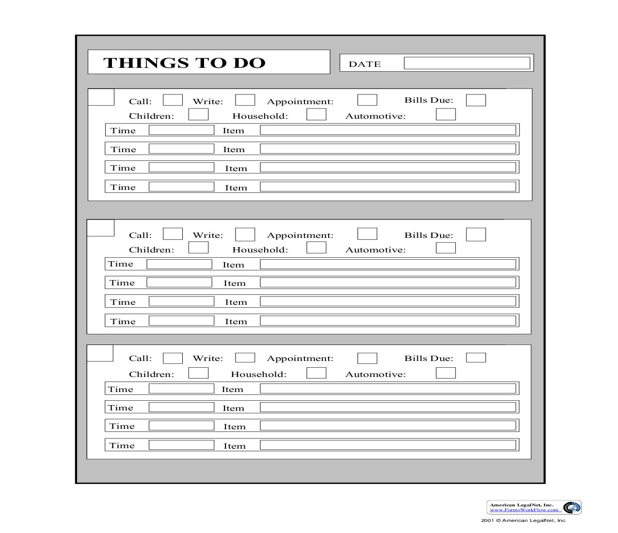 Things To Do | Pdf Fpdf Doc Docx | Business Forms