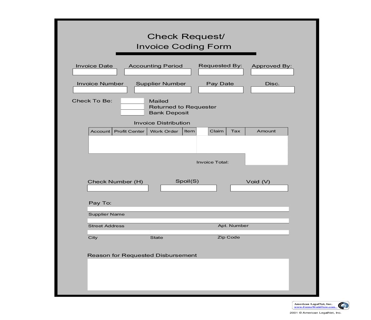 Check Request-Invoice Coding Form | Pdf Fpdf Doc Docx | Business Forms