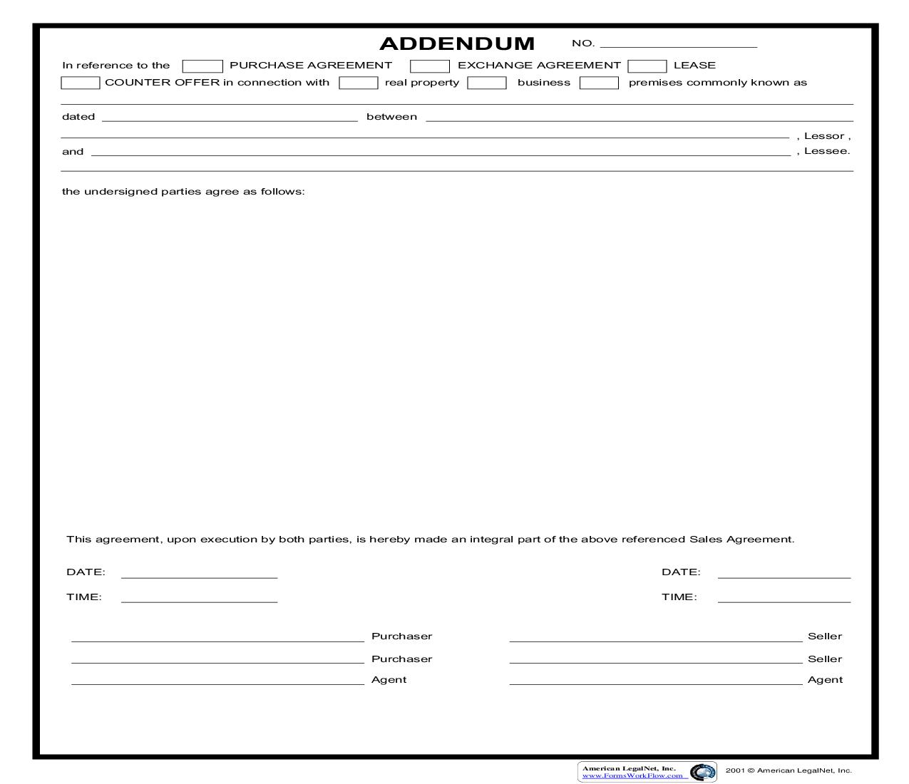 Addendum | Pdf Fpdf Doc Docx | Business Forms