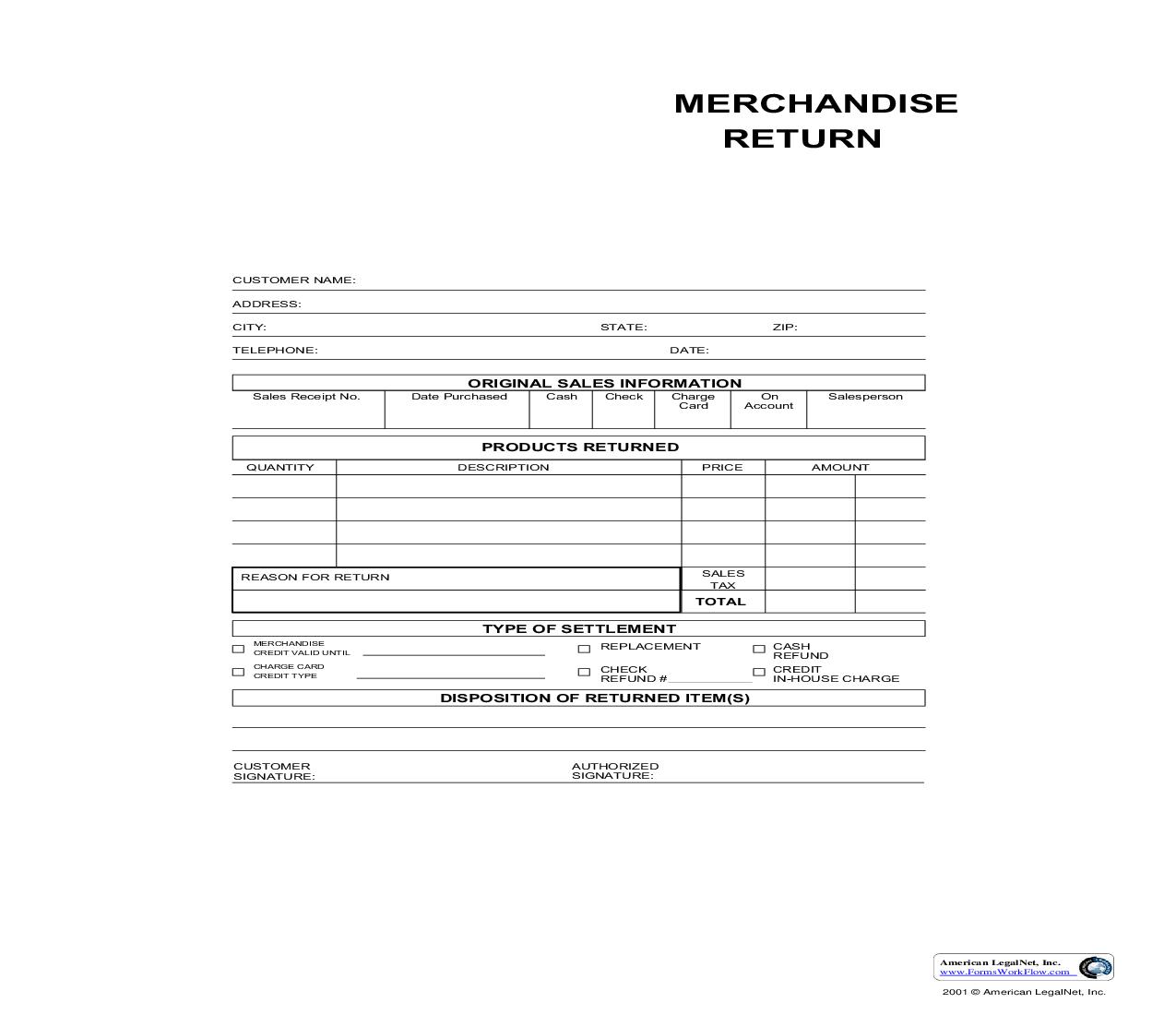 Merchandise Return | Pdf Fpdf Doc Docx | Business Forms