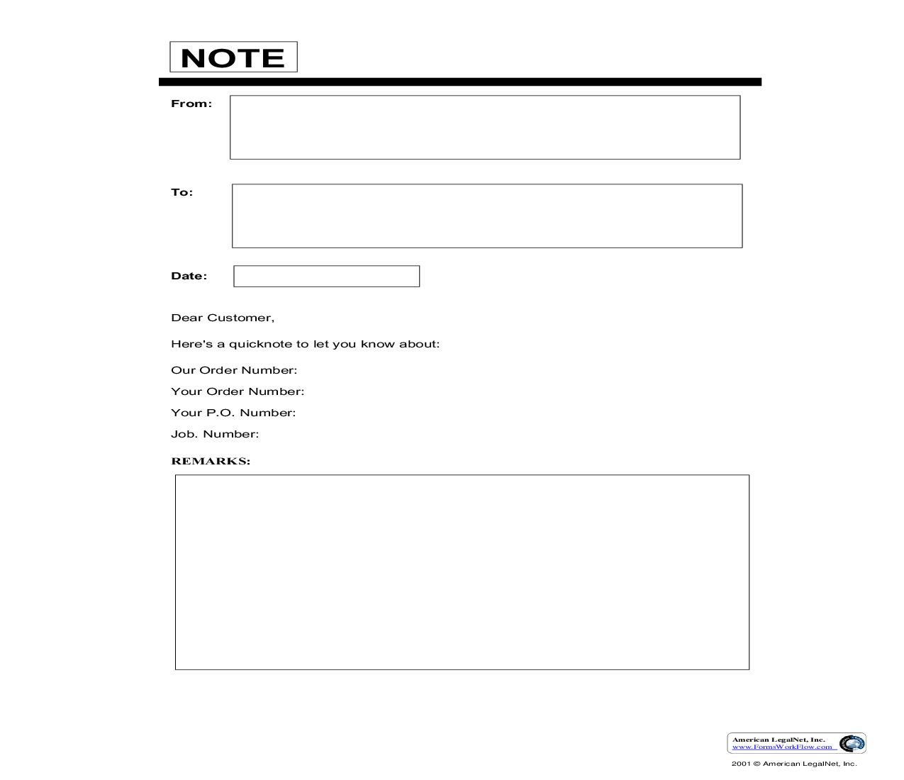 Note | Pdf Fpdf Doc Docx | Business Forms
