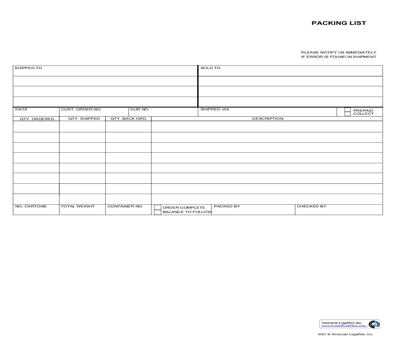 Packing List 2 | Pdf Fpdf Doc Docx | Business Forms