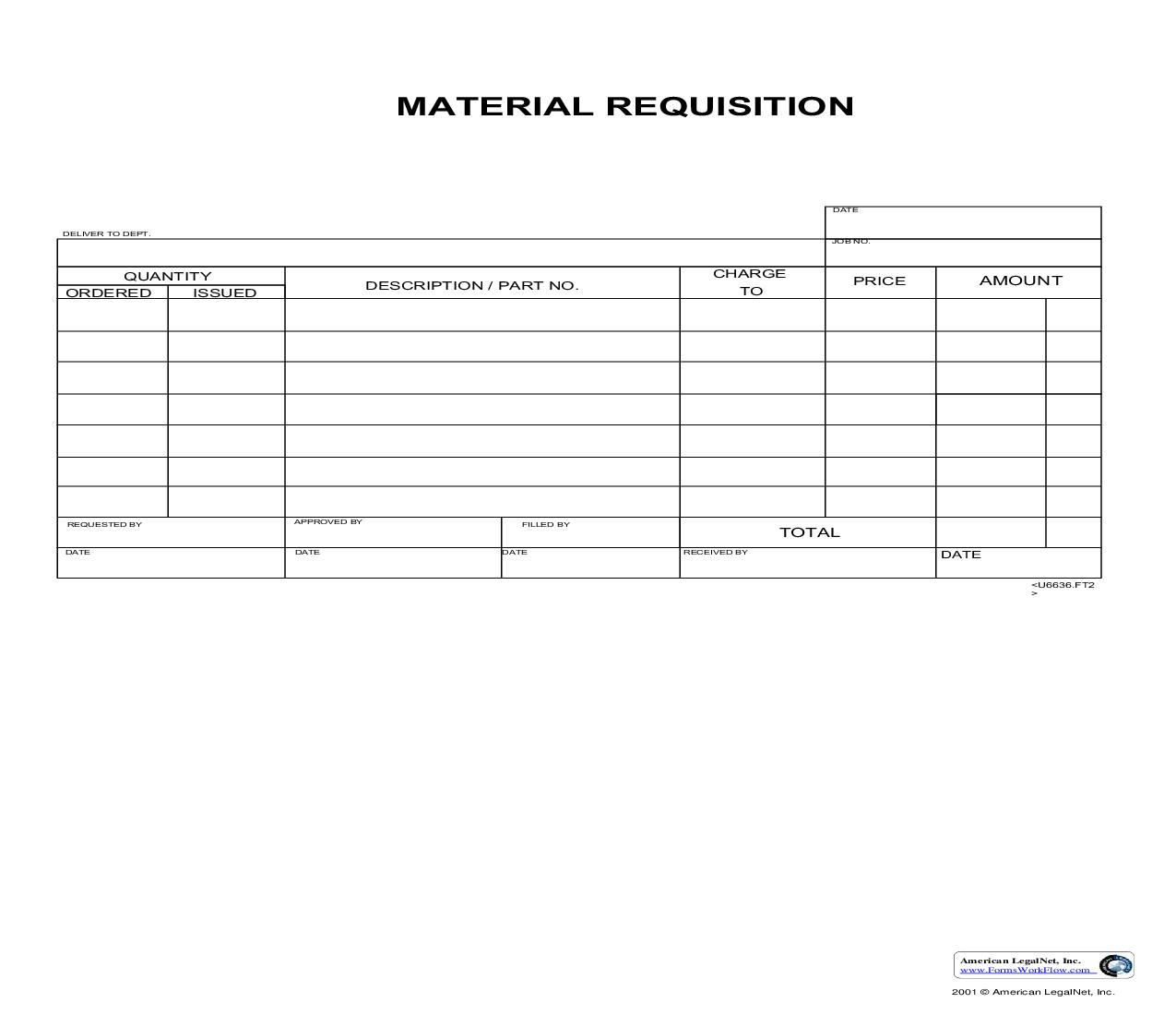 Material Requisition | Pdf Fpdf Doc Docx | Business Forms