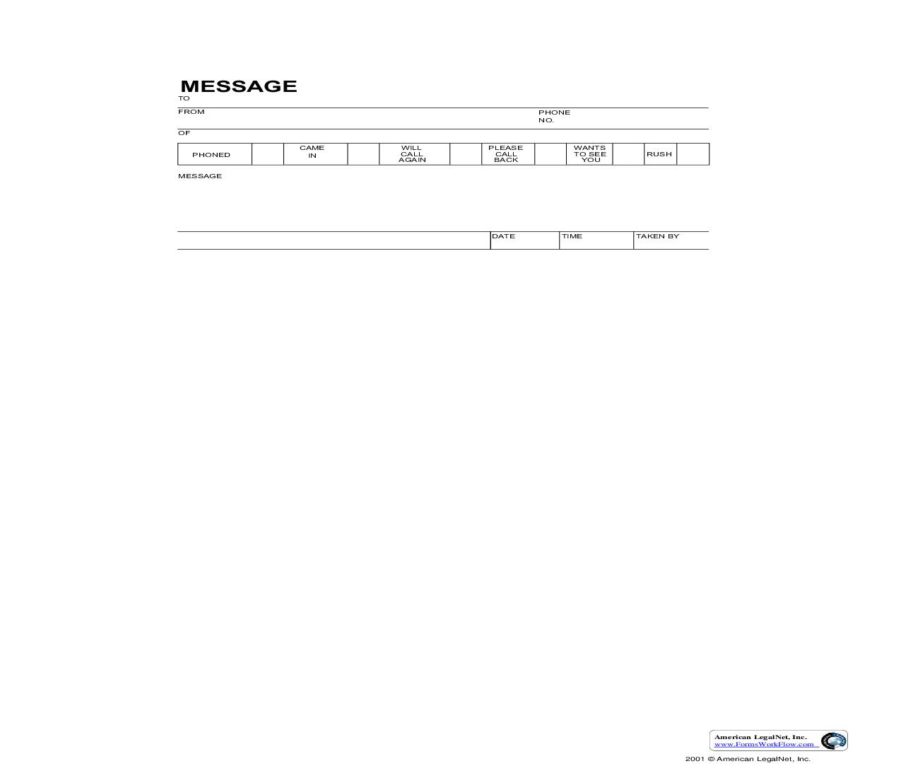 Message | Pdf Fpdf Doc Docx | Business Forms