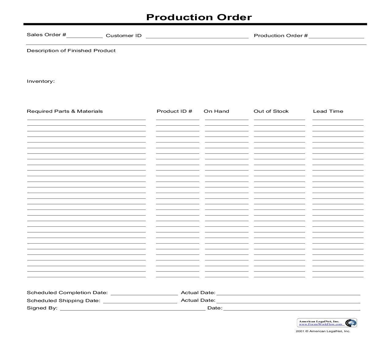Production Order | Pdf Fpdf Doc Docx | Business Forms