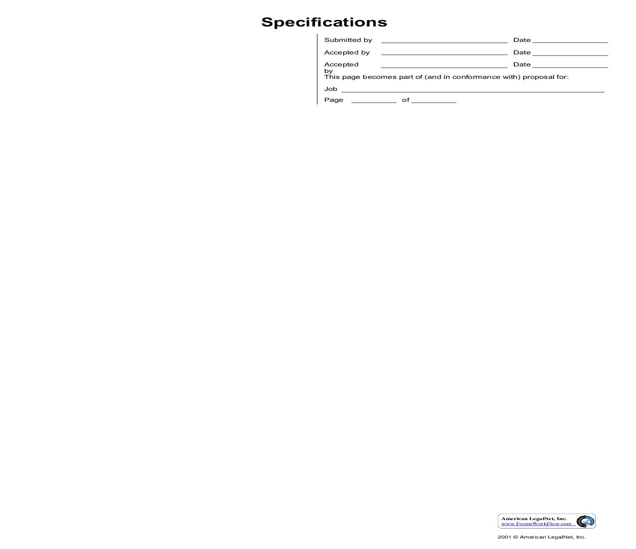 Specifications | Pdf Fpdf Doc Docx | Business Forms