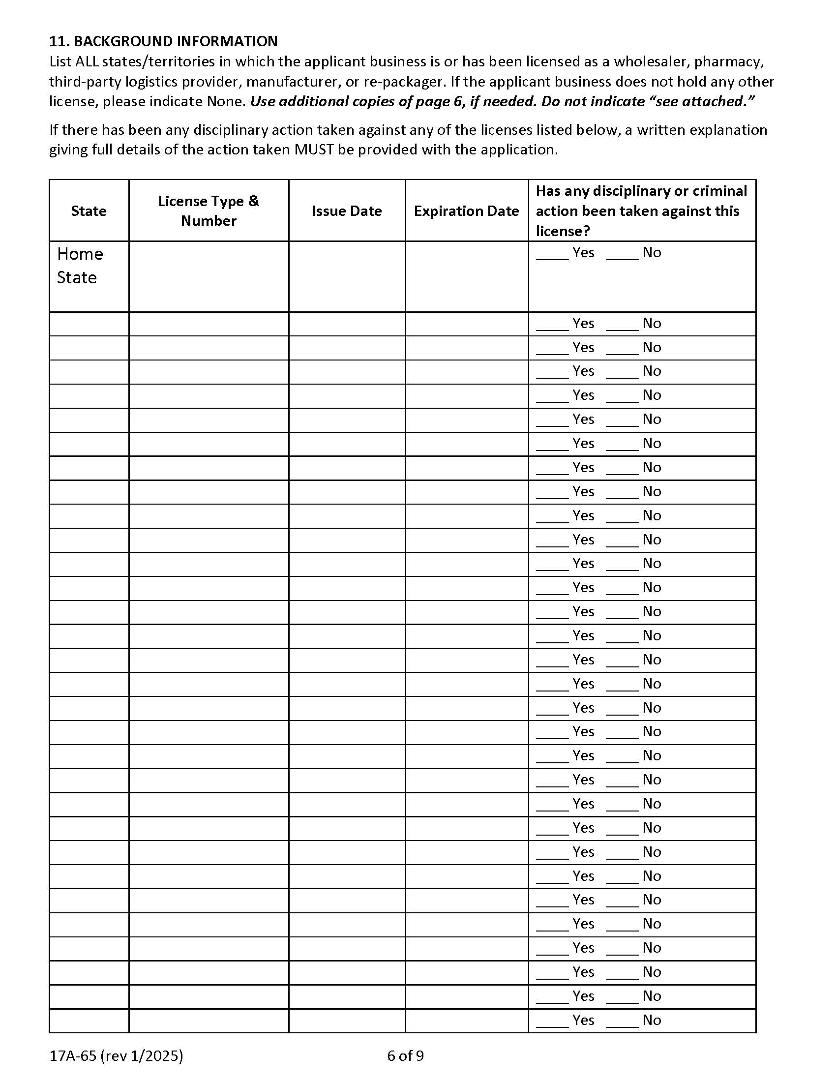 Background Information (Additional Pages) {17A-65} | Pdf Fpdf Docx | California