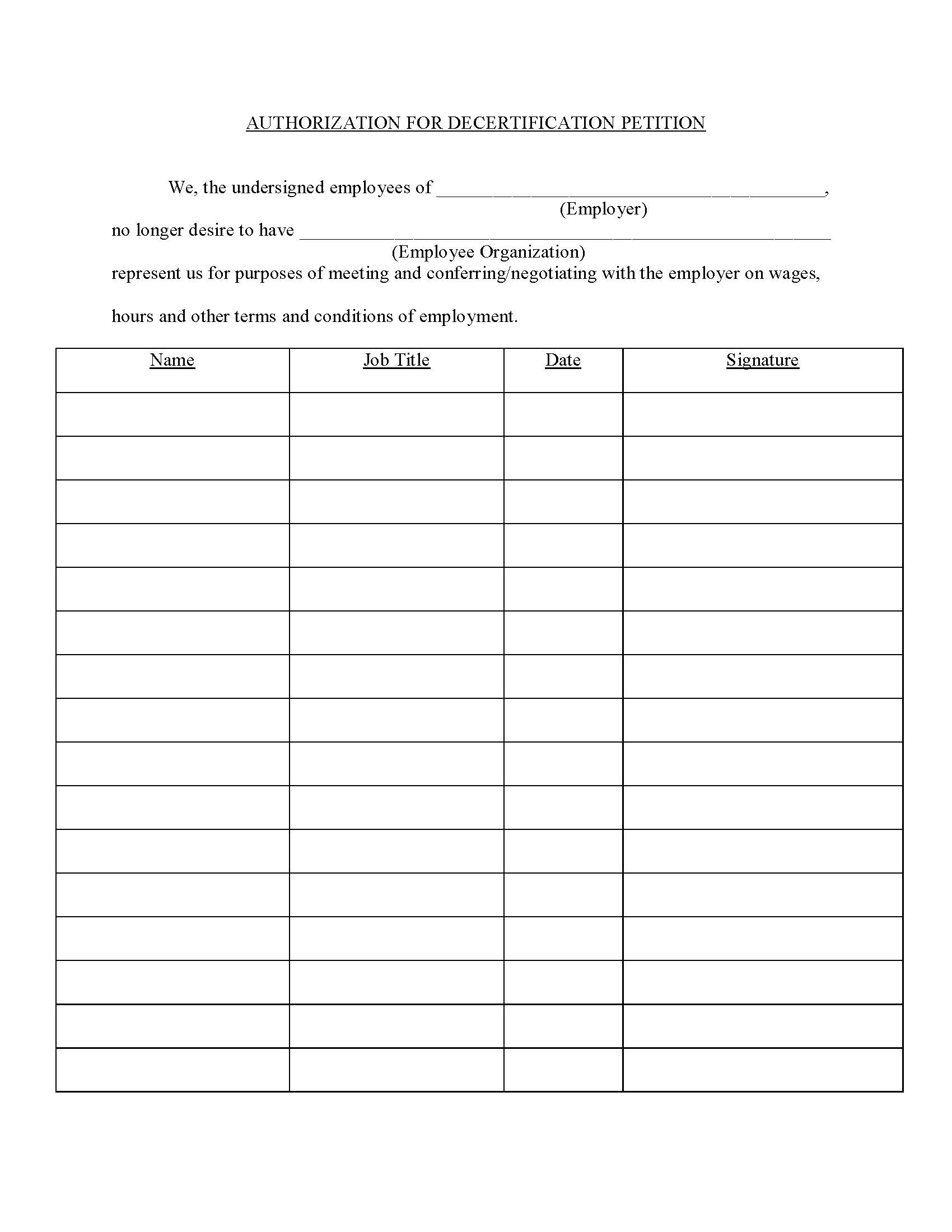 Proof Of Support (Sample)-No Representation-Decertification | Pdf Fpdf Doc Docx | California