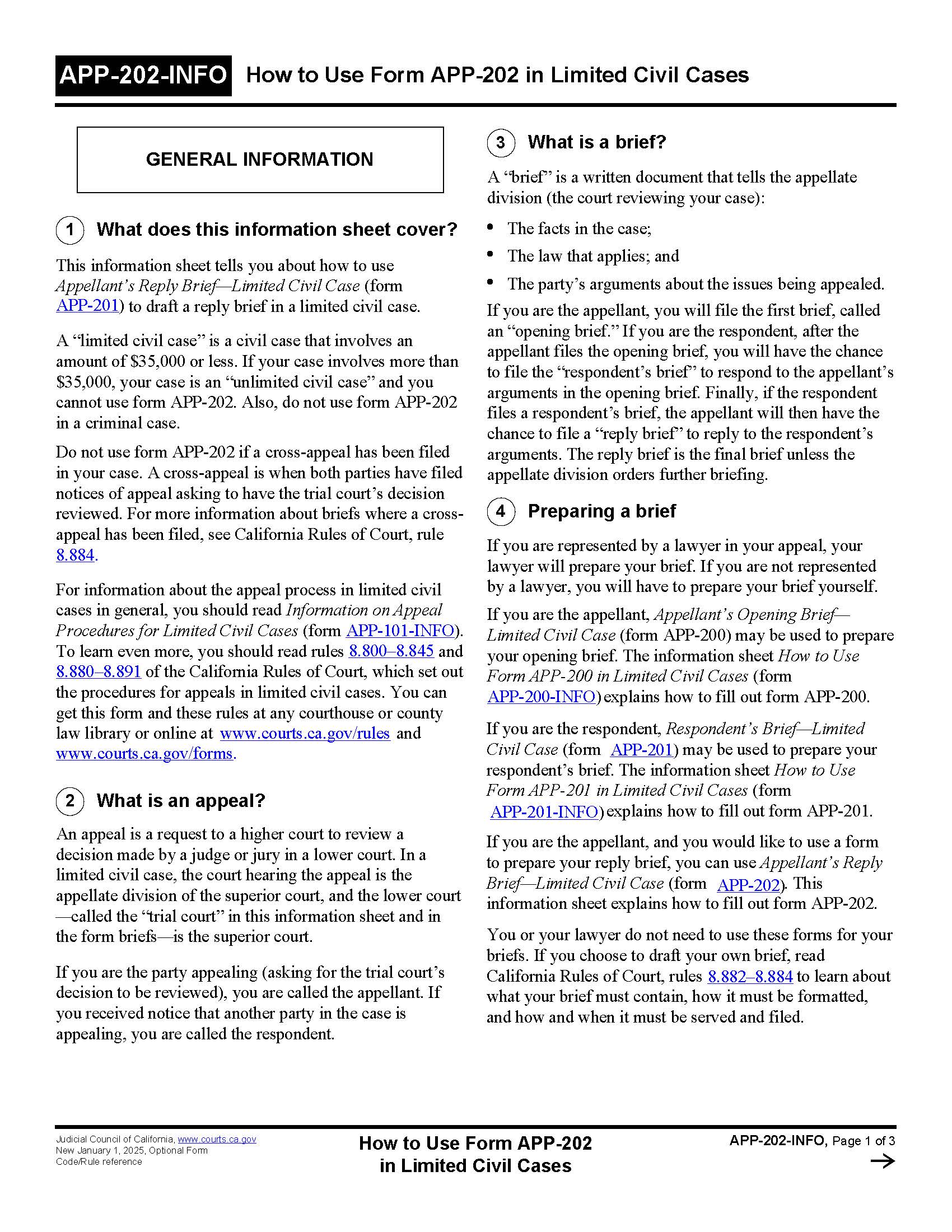 How To Use Form APP-202 In Limited Civil Cases {APP-202-INFO} | Pdf Fpdf Docx | California