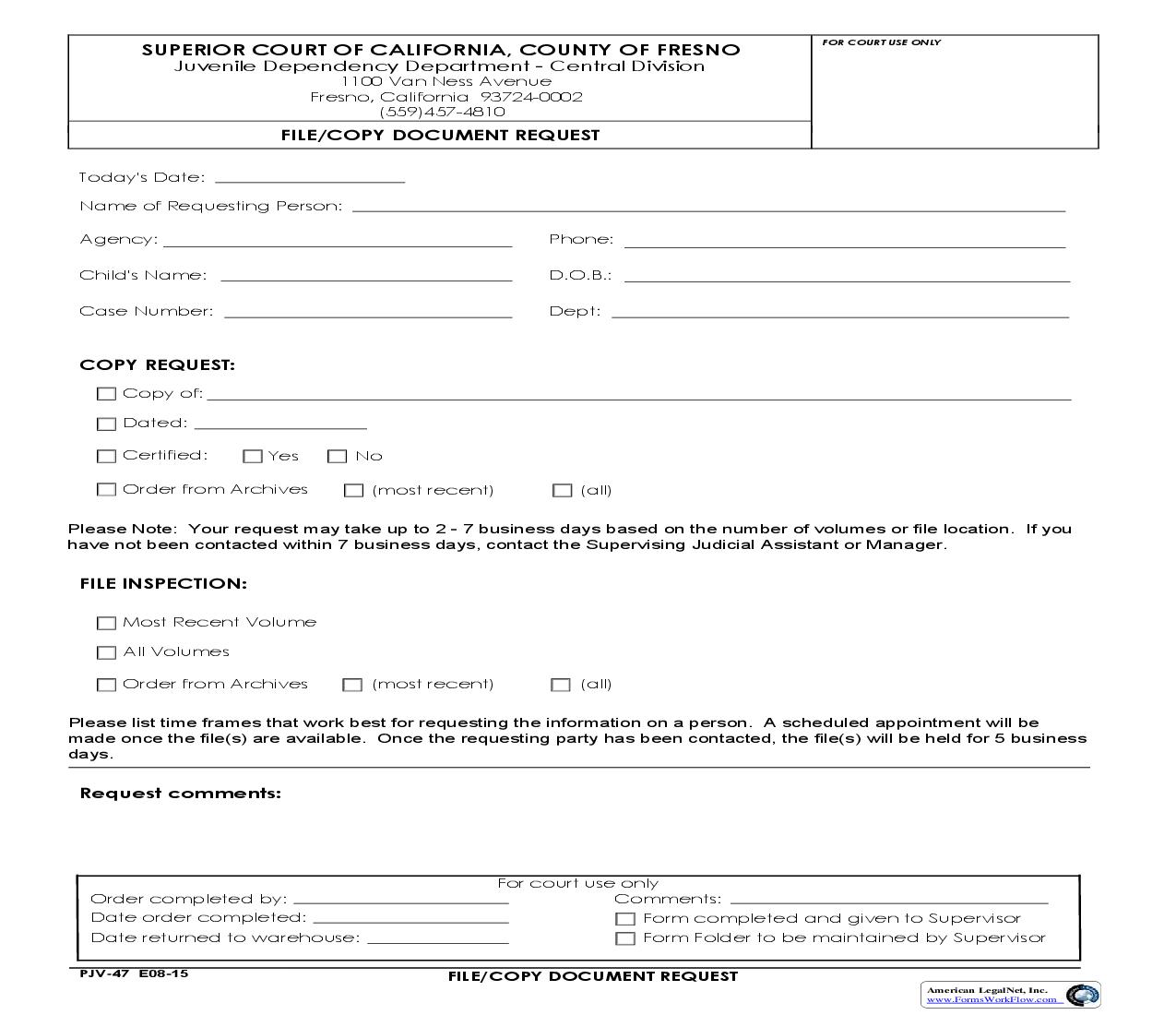 File-Copy Document Request {PJV-47} | Pdf Fpdf Doc Docx | California