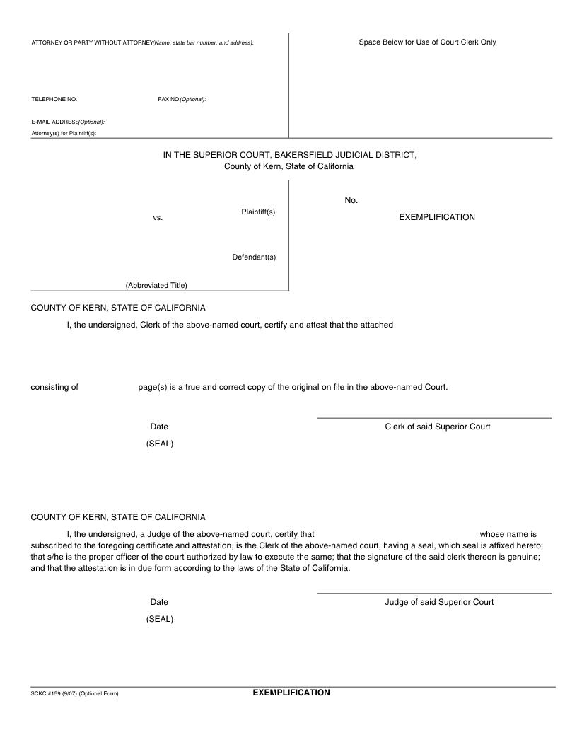 Exemplification {159} | Pdf Fpdf Docx | California