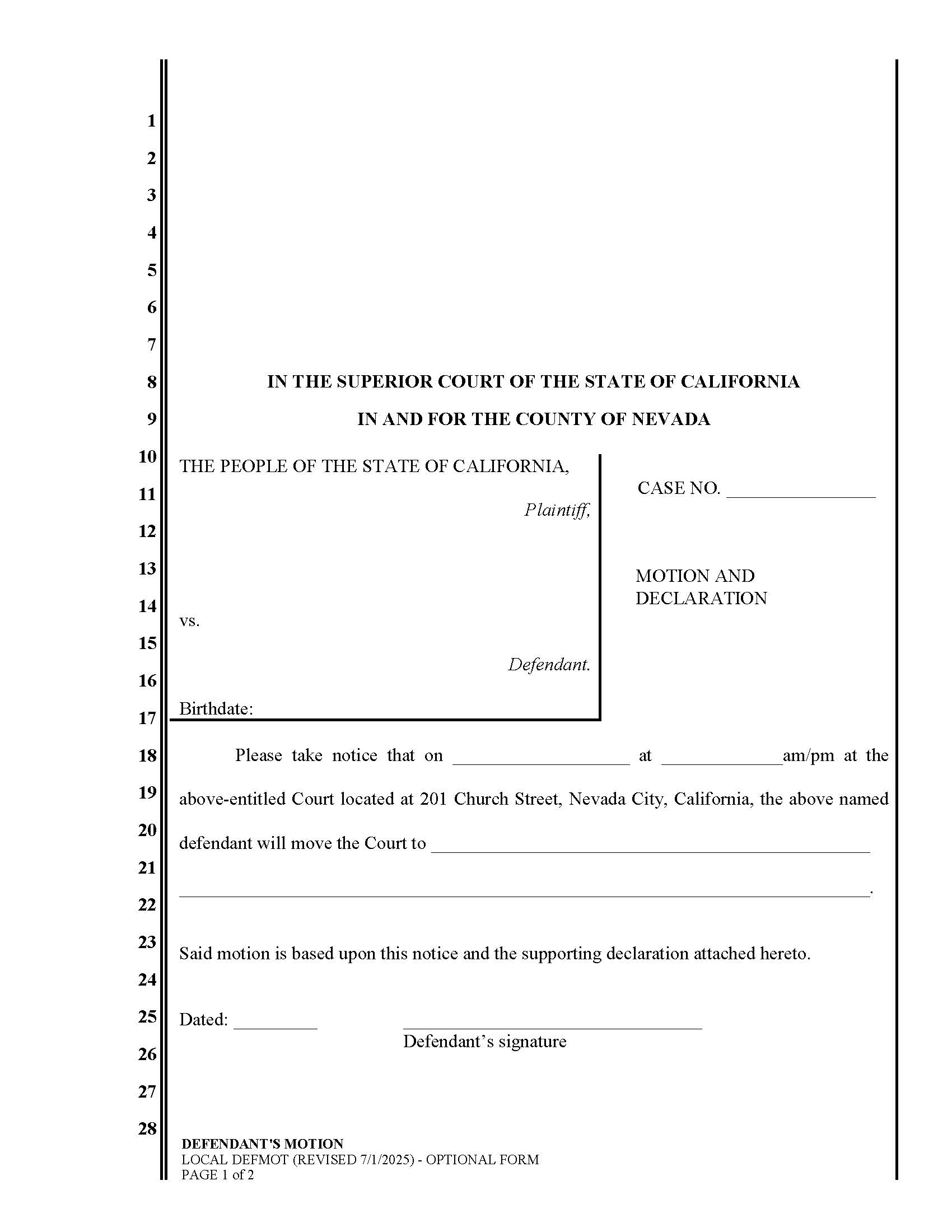 Defendants Motion {DEFMOT} | Pdf Fpdf Docx | California