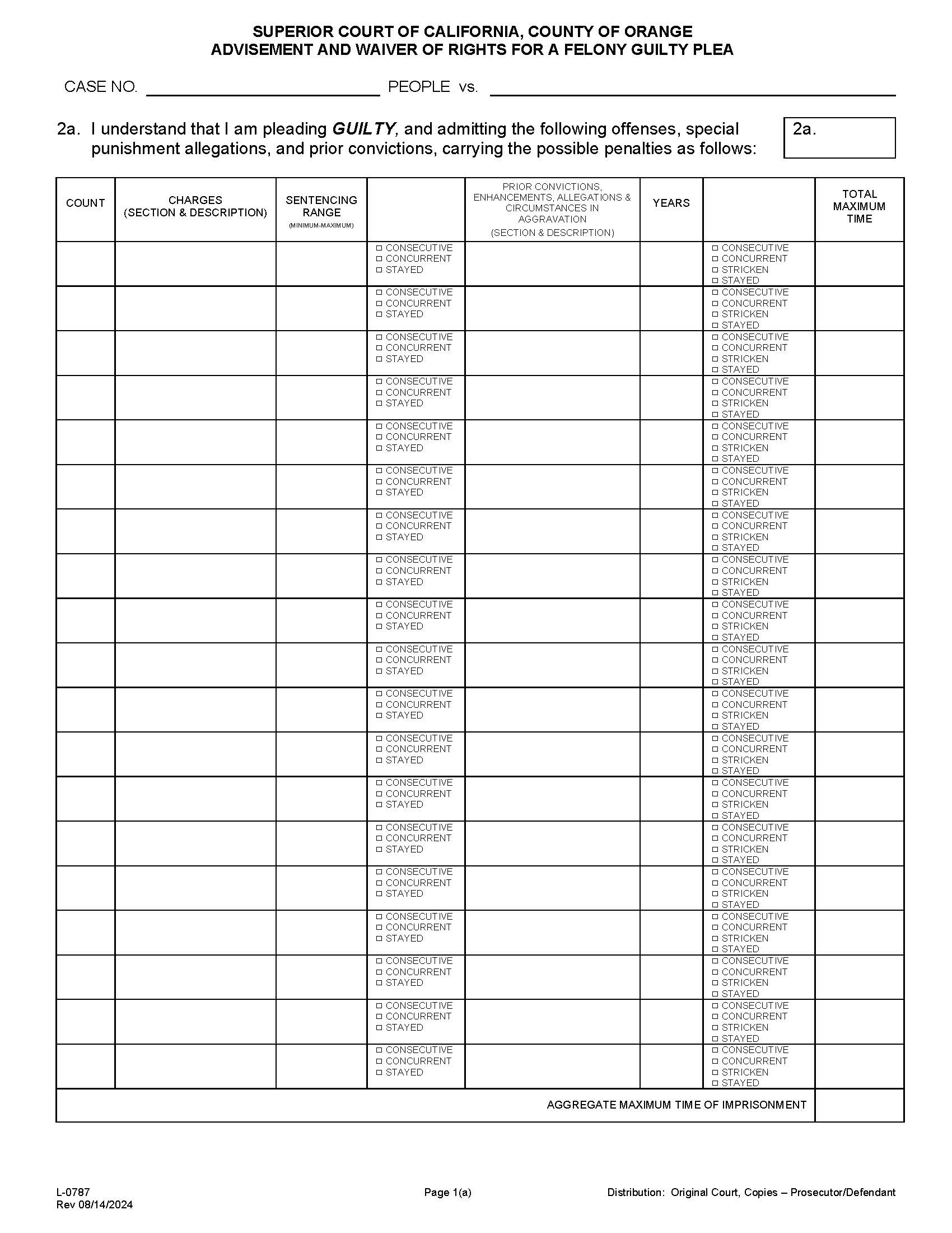 TAHL-Felony Prior Page {L-0787} | Pdf Fpdf Docx | California
