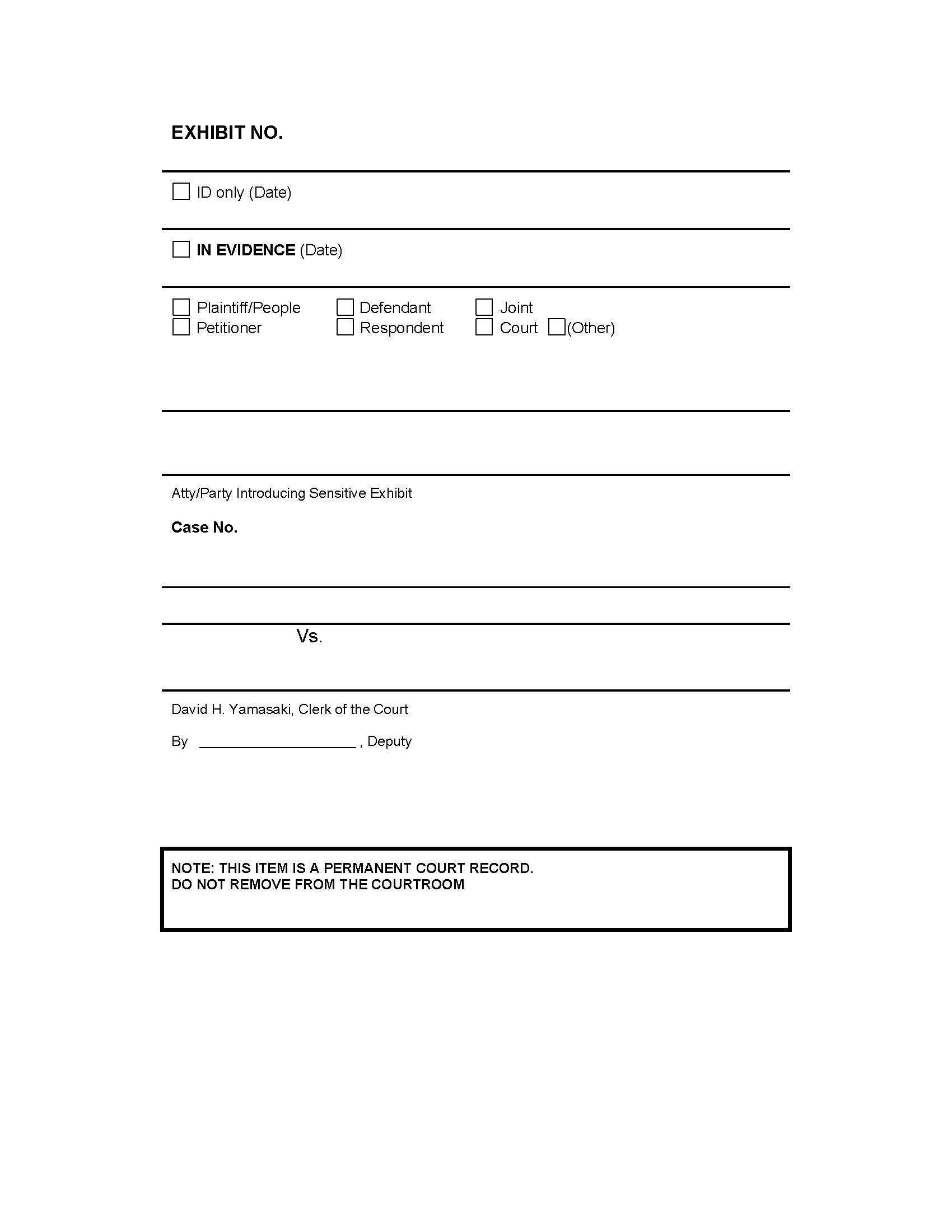 Exhibit Cover Sheet | Pdf Fpdf Docx | California