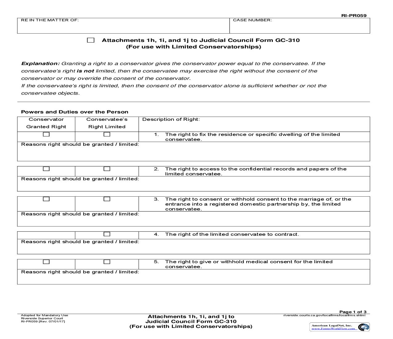 Attachments 1h 1i 1j To JC Form GC-310 {RI-PR059} | Pdf Fpdf Doc Docx | California