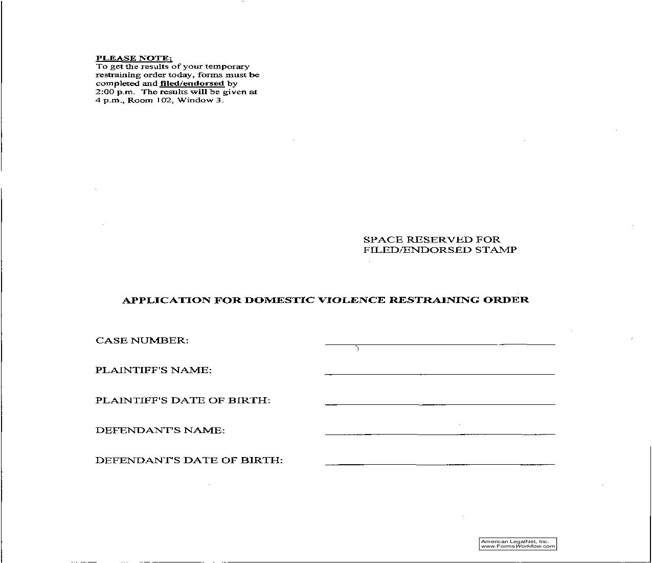 Application For Domestic Violence Restraining Order (Sacramento Domestic Violence Packet Cover Sheet) | Pdf Fpdf Doc Docx | California