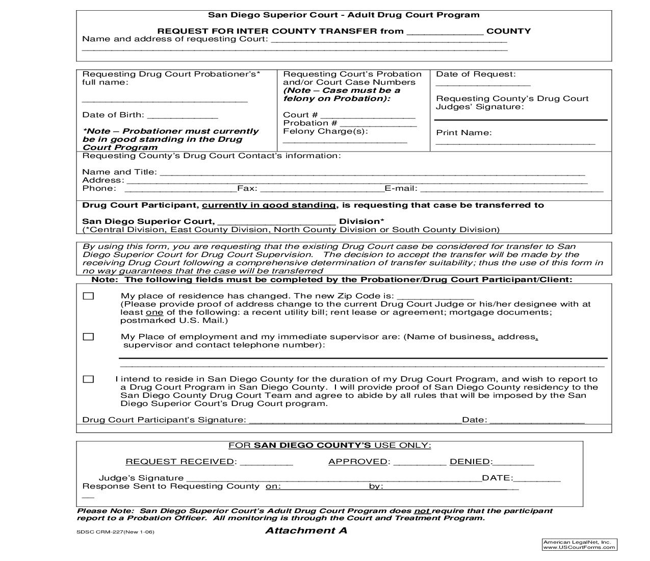 Request For Inter County Transfer {CRM-227} | Pdf Fpdf Doc Docx | California